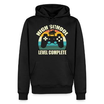 High School Idee Geschenk Gamer Bac Videospiele Fac Konsole - Männer Premium Bio Hoodie - Schwarz - Vorne - Nico (187cm)