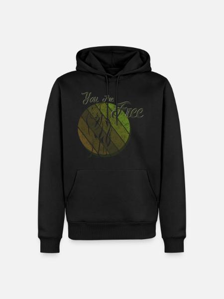 Vous êtes free wolf - Sweat à capuche Premium bio Homme - 