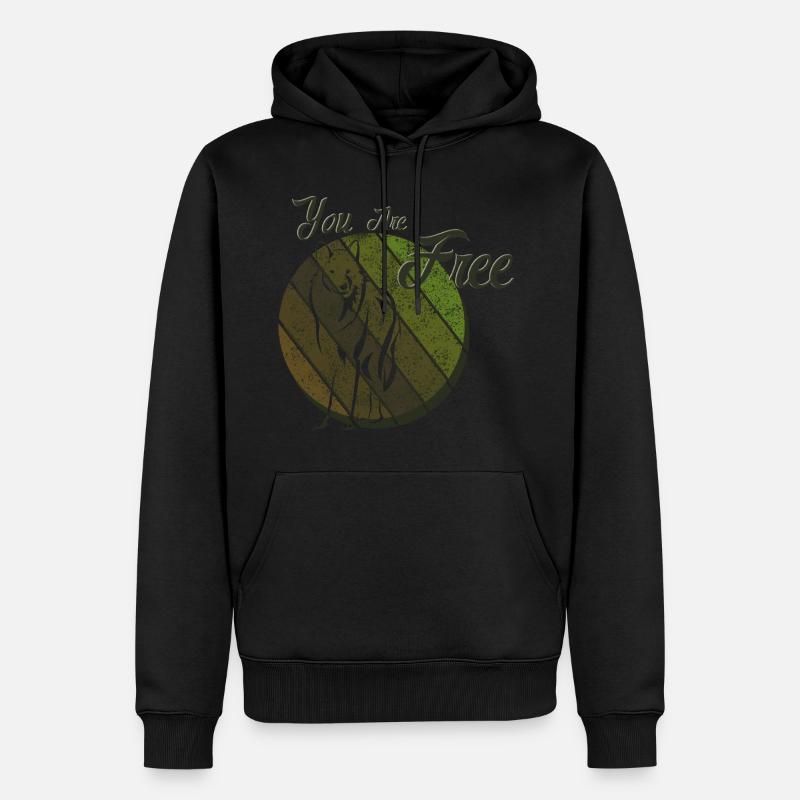 Du bist ein freier Wolf - Männer Premium Bio Hoodie - undefined