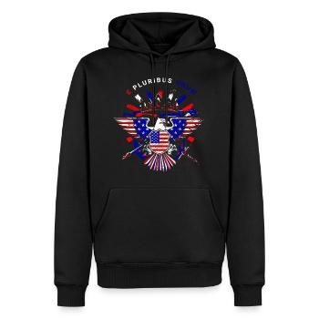 Ein schönes amerikanisches Adler Design - Männer Premium Bio Hoodie - Schwarz - Vorne - Nico (187cm)