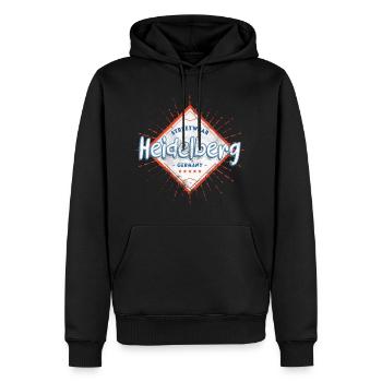 Heidelberg Deutschland Stadt Skyline Heimat Liebe - Männer Premium Bio Hoodie - Schwarz - Vorne - Nico (187cm)