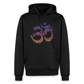 Yoga - Männer Premium Bio Hoodie - Schwarz - Vorne - Nico (187cm)
