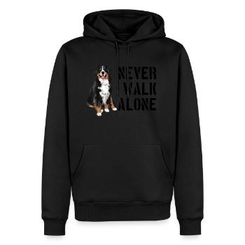 Bernese mountain dog - Men’s Premium Organic Hoodie - black - Front - Nico (187cm)