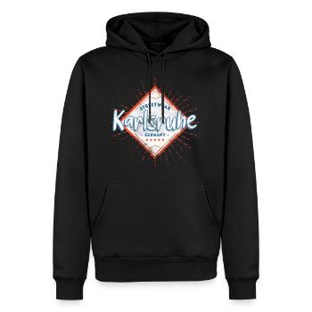 Karlsruhe Deutschland Stadt Skyline Heimat Liebe - Männer Premium Bio Hoodie - Schwarz - Vorne - Nico (187cm)