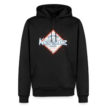Koblenz Deutschland Stadt Skyline Heimat Liebe - Männer Premium Bio Hoodie - Schwarz - Vorne - Nico (187cm)