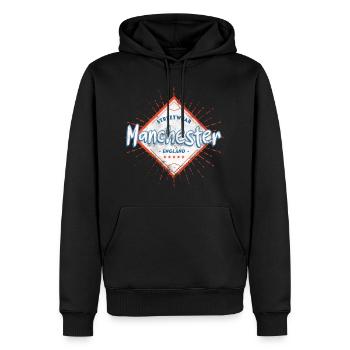 Manchester England UK Stadt Skyline Heimat Liebe - Männer Premium Bio Hoodie - Schwarz - Vorne - Nico (187cm)