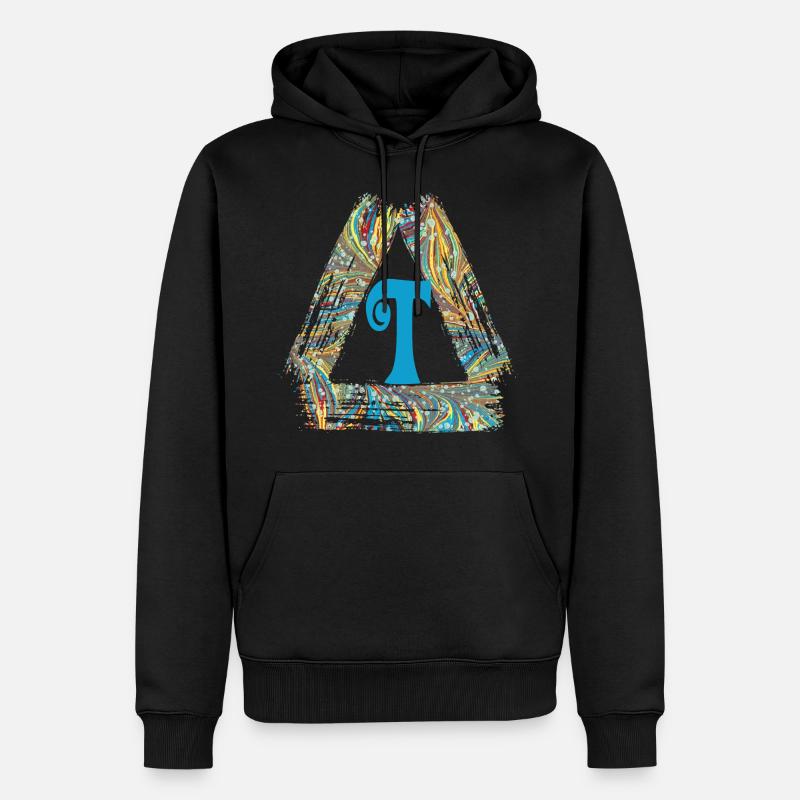 e 201 t - Sweat à capuche Premium bio Homme - noir