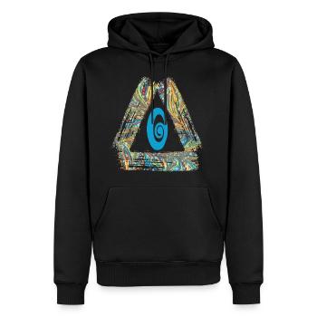 e 201 o - Sweat à capuche Premium bio Homme - noir - Devant - Nico (187cm)
