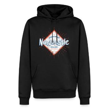Newcastle England UK Stadt Skyline Heimat Liebe - Männer Premium Bio Hoodie - Schwarz - Vorne - Nico (187cm)