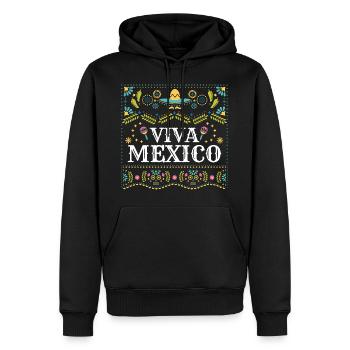 Viva Mexico t Shirt Design - Männer Premium Bio Hoodie - Schwarz - Vorne - Nico (187cm)