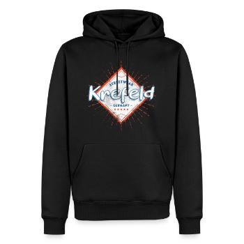 Krefeld Deutschland Stadt Skyline Heimat Liebe - Männer Premium Bio Hoodie - Schwarz - Vorne - Nico (187cm)