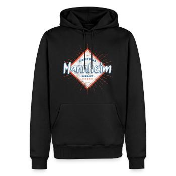 Mannheim Deutschland Stadt Skyline Heimat Liebe - Männer Premium Bio Hoodie - Schwarz - Vorne - Nico (187cm)