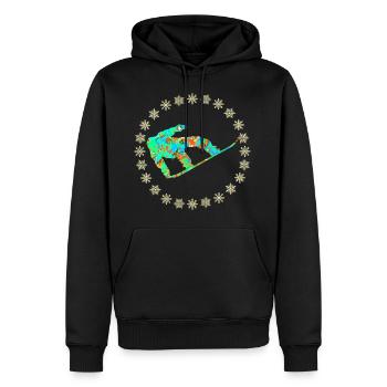 snowboarder e 4 - Männer Premium Bio Hoodie - Schwarz - Vorne - Nico (187cm)