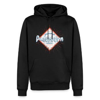 Paderborn Allemagne Ville Skyline Accueil Amour - Sweat à capuche Premium bio Homme - noir - Devant - Nico (187cm)