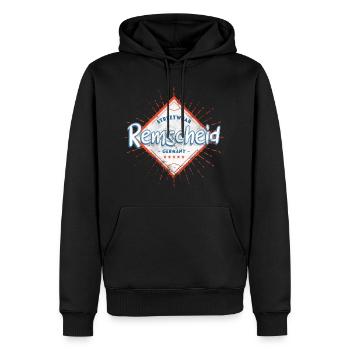 Remscheid Allemagne Ville Skyline Accueil Amour - Sweat à capuche Premium bio Homme - noir - Devant - Nico (187cm)