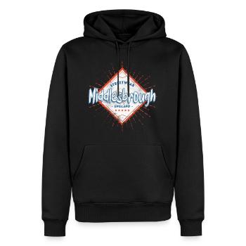 Middlesbrough England UK Stadt Skyline Heimat - Männer Premium Bio Hoodie - Schwarz - Vorne - Nico (187cm)