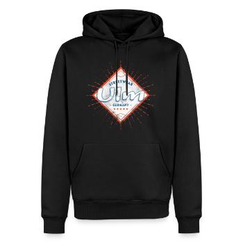 Ulm Deutschland Stadt Skyline Heimat Liebe - Männer Premium Bio Hoodie - Schwarz - Vorne - Nico (187cm)