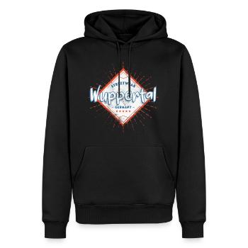 Wuppertal Deutschland Stadt Skyline Heimat Liebe - Männer Premium Bio Hoodie - Schwarz - Vorne - Nico (187cm)