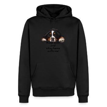 Bouvier bernois - Sweat à capuche Premium bio Homme - noir - Devant - Nico (187cm)