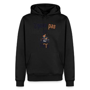 J'peux pas j'ai Moto - Sweat à capuche Premium bio Homme - noir - Devant - Nico (187cm)