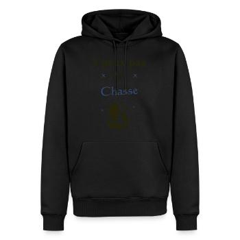 J'peux pas j'ai chasse - Sweat à capuche Premium bio Homme - noir - Devant - Nico (187cm)