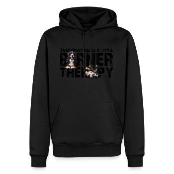 Bouvier bernois - Sweat à capuche Premium bio Homme - noir - Devant - Nico (187cm)