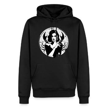 Sternzeichen Horoskop Skorpion – Skorpion-Mädchen - Männer Premium Bio Hoodie - Schwarz - Vorne - Nico (187cm)