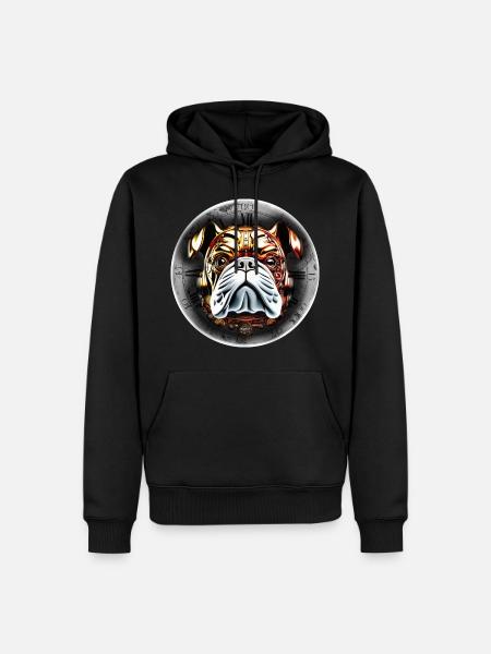 Steampunk retro style Bulldog - Men’s Premium Organic Hoodie -