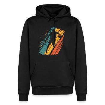 Basketball Basketballspieler Vintage - Männer Premium Bio Hoodie - Schwarz - Vorne - Nico (187cm)
