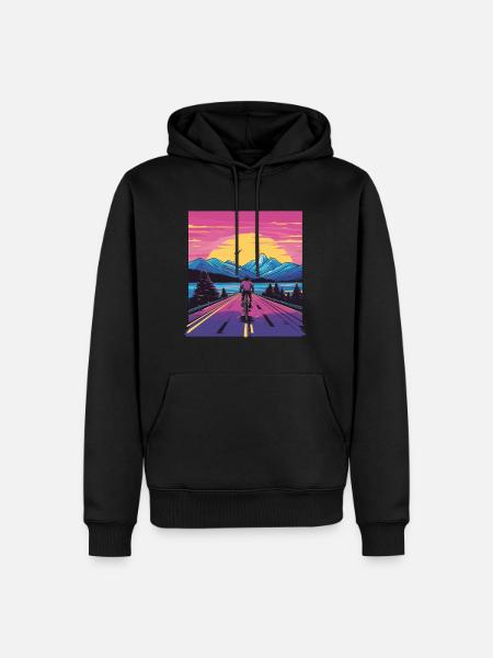 Vélo rétro - Sweat à capuche Premium bio Homme - noir