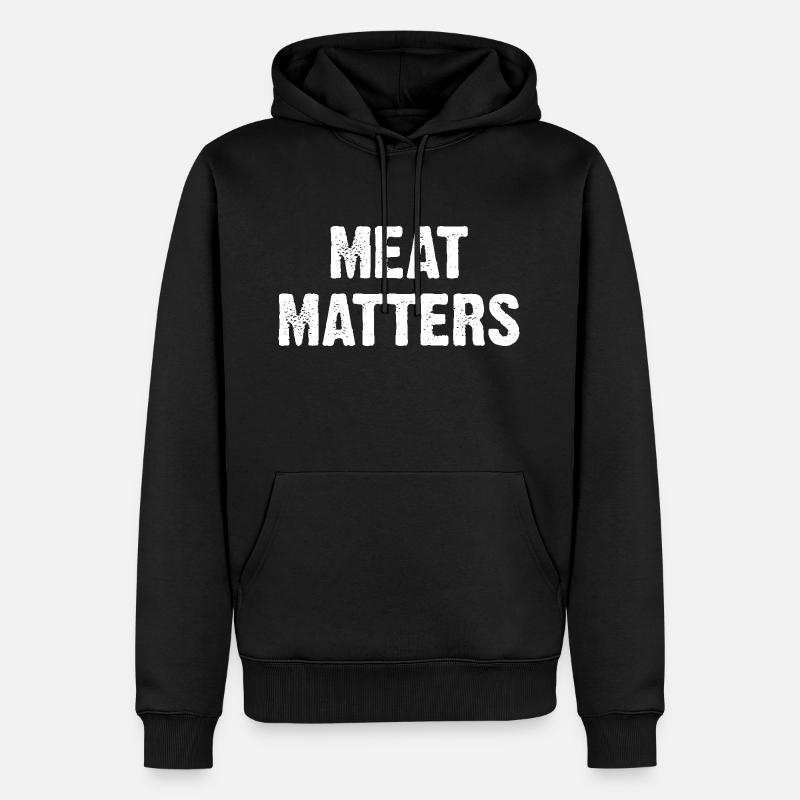 Questions de viande - Sweat à capuche Premium bio Homme - noir