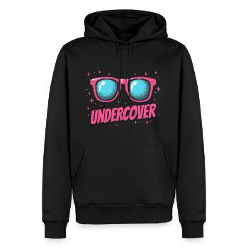 Undercover Speech - Lustiges Kostüm mit Sonnenbril - Männer Premium Bio Hoodie - Schwarz - Vorne - Nico (187cm)