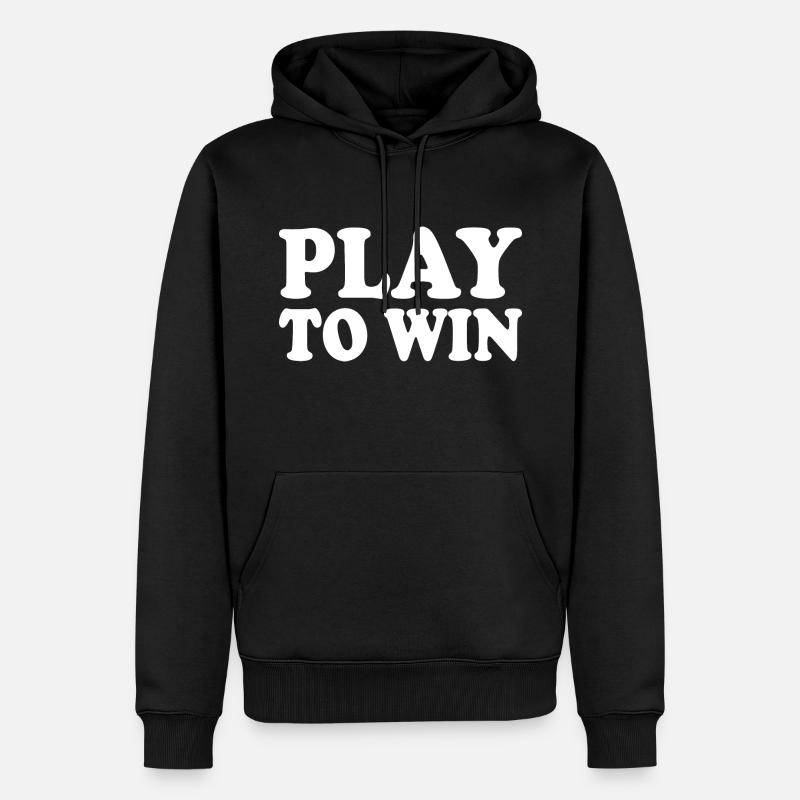 Play to win - Sweat à capuche Premium bio Homme - noir