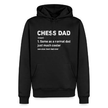 Schach Papa Lustige Definition - Männer Premium Bio Hoodie - Schwarz - Vorne - Nico (187cm)
