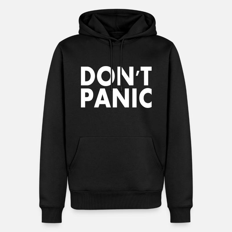 dont panic - Männer Premium Bio Hoodie - Schwarz