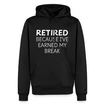 Funny Retired Saying | Retirement Quotes - Men’s Premium Organic Hoodie - black - Front - Nico (187cm)