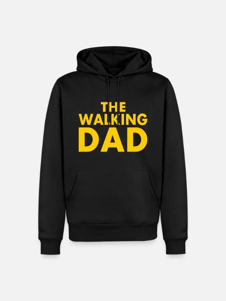 The walking dad - Männer Premium Bio Hoodie - Schwarz