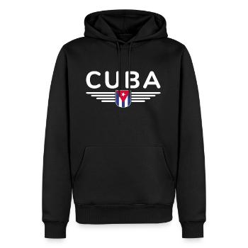 Un design cubain élégant pour les fans - Sweat à capuche Premium bio Homme - noir - Devant - Nico (187cm)