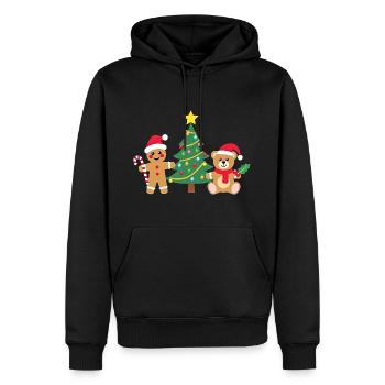 Süße Kleine Santa's Friends Weihnachtsbaum - Männer Premium Bio Hoodie - Schwarz - Vorne - Nico (187cm)