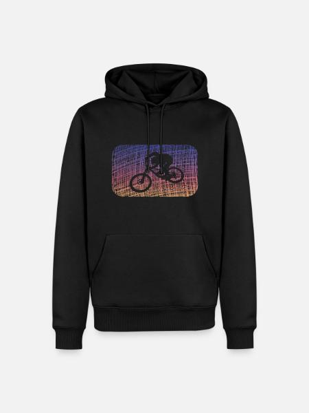 Biken - Männer Premium Bio Hoodie - Schwarz