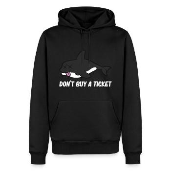 Don't buy a ticket - Orca - Sweat à capuche Premium bio Homme - noir - Devant - Nico (187cm)
