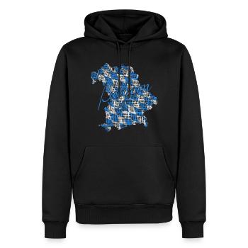 Bayern Geschenk bavaria - Männer Premium Bio Hoodie - Schwarz - Vorne - Nico (187cm)
