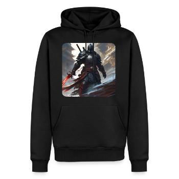 Dark Fantasy Warrior avec Heavy - Sweat à capuche Premium bio Homme - noir - Devant - Nico (187cm)