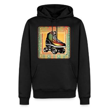 Cool Disco Roller Skate Style Rétro - Sweat à capuche Premium bio Homme - noir - Devant - Nico (187cm)
