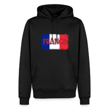 France flag - Männer Premium Bio Hoodie - Schwarz - Vorne - Nico (187cm)