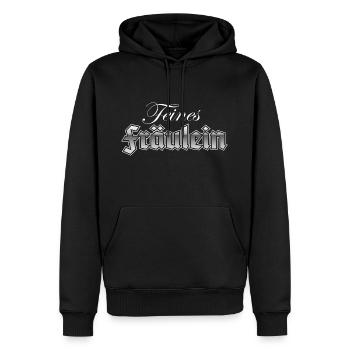 Feines Fräulein - Männer Premium Bio Hoodie - Schwarz - Vorne - Nico (187cm)