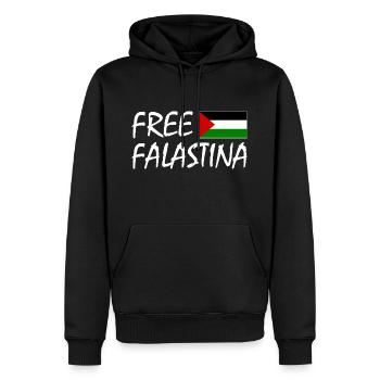 Free palestine - Männer Premium Bio Hoodie - Schwarz - Vorne - Nico (187cm)