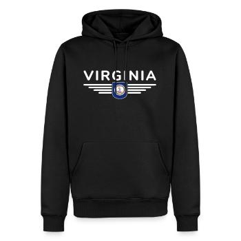 Chemise Virginia Fan – American Spirit - Sweat à capuche Premium bio Homme - noir - Devant - Nico (187cm)