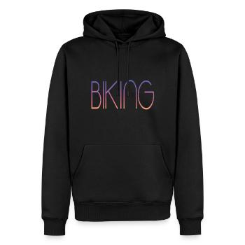 biking bmx mtb - Männer Premium Bio Hoodie - Schwarz - Vorne - Nico (187cm)