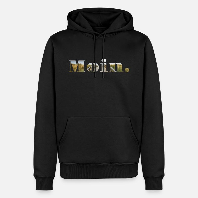 Moin - Männer Premium Bio Hoodie - Schwarz